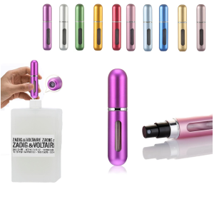 Travel Refill Bottle (random Color ) With Perfume 5 ml מיכל אישי למילוי (שלל צבעים ) מגיע כבר עם בושם 5 מ"ל