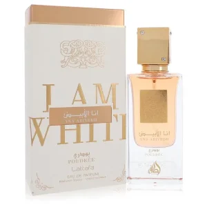 Lattafa I Am White Poudree Ana Abiyedh Unisex Eau De Parfum 100 ML לטאפה אנה אביאד פודרה אדפ יוניסקס